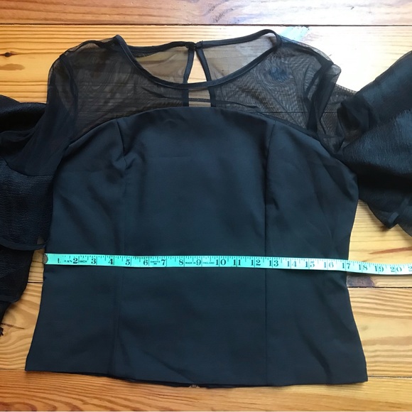Infin8ti Black Flutter Sleeve Formal Top, NWT, L - Picture 6 of 14